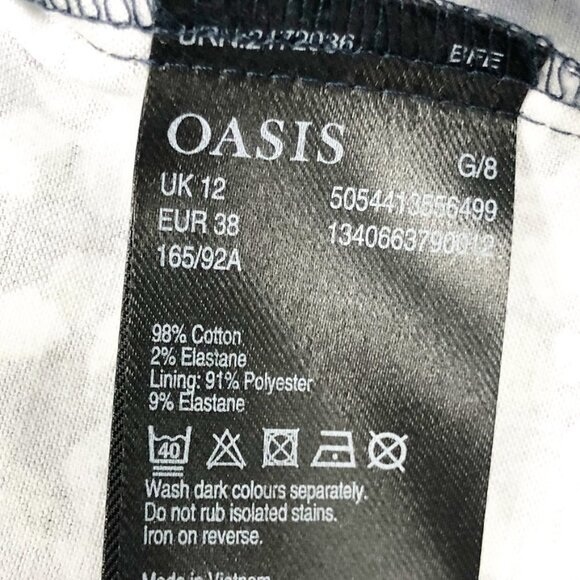 NWT Oasis Ditsy Micro Floral Print Spaghetti Strap Pencil Dress. Size US 8 - Picture 8 of 14